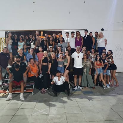 Youth group gathered at a community event